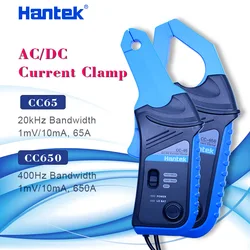 Hantek oscilloscopio AC/DC corrente morsetto sonda CC-65 CC-650 20KHz/400Hz larghezza di banda 1mV/10mA 65A/650A con spina BNC