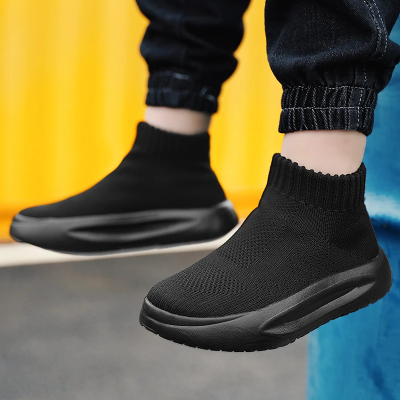 2025 Kids Fashion Sneakers For Boys Girls Tennis Shoes Breathable Sports Running Shoes Children Casual knitting Running Shoes