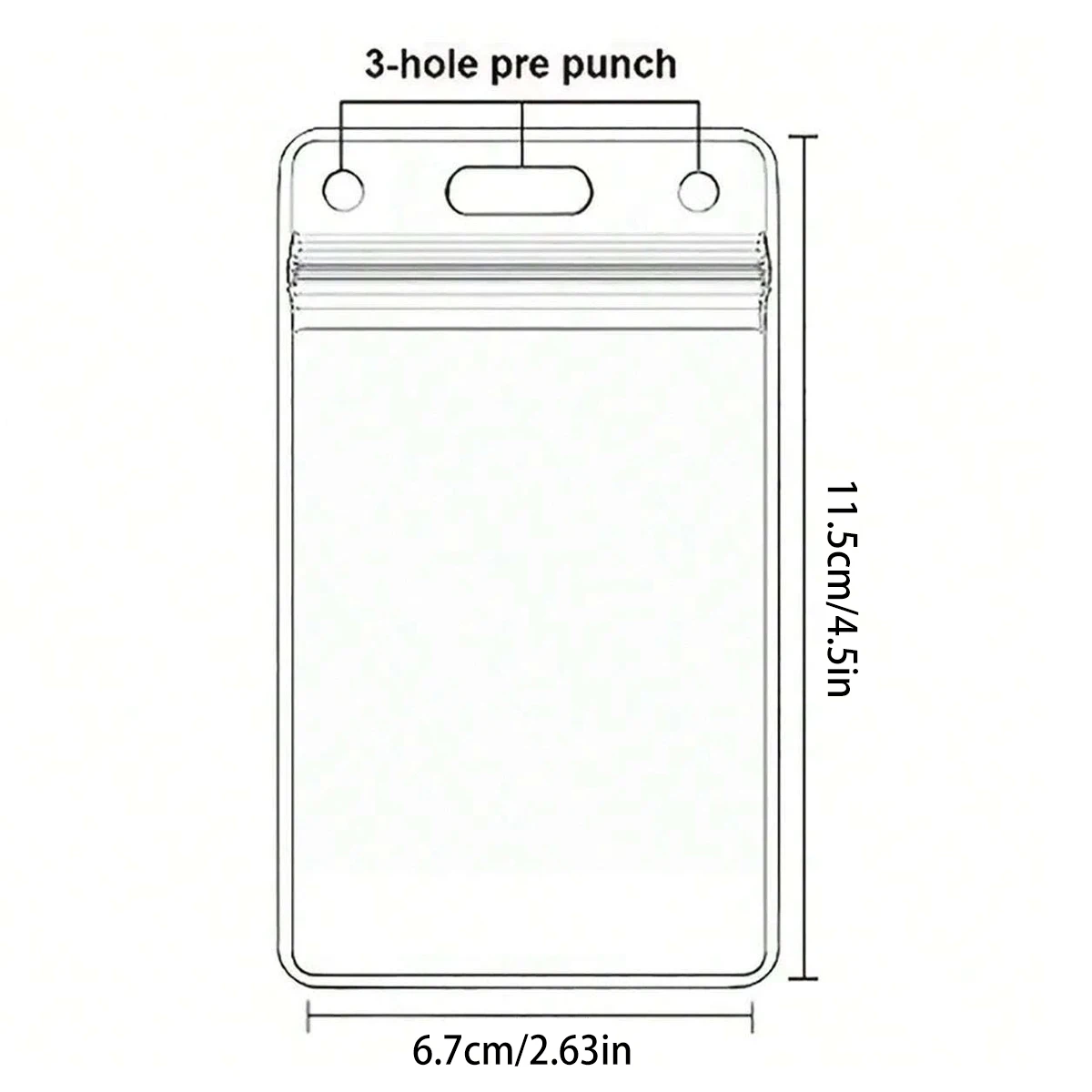 10pcs vertical card holder, transparent waterproof badge holder, suitable for exhibition certificates and employee name tags