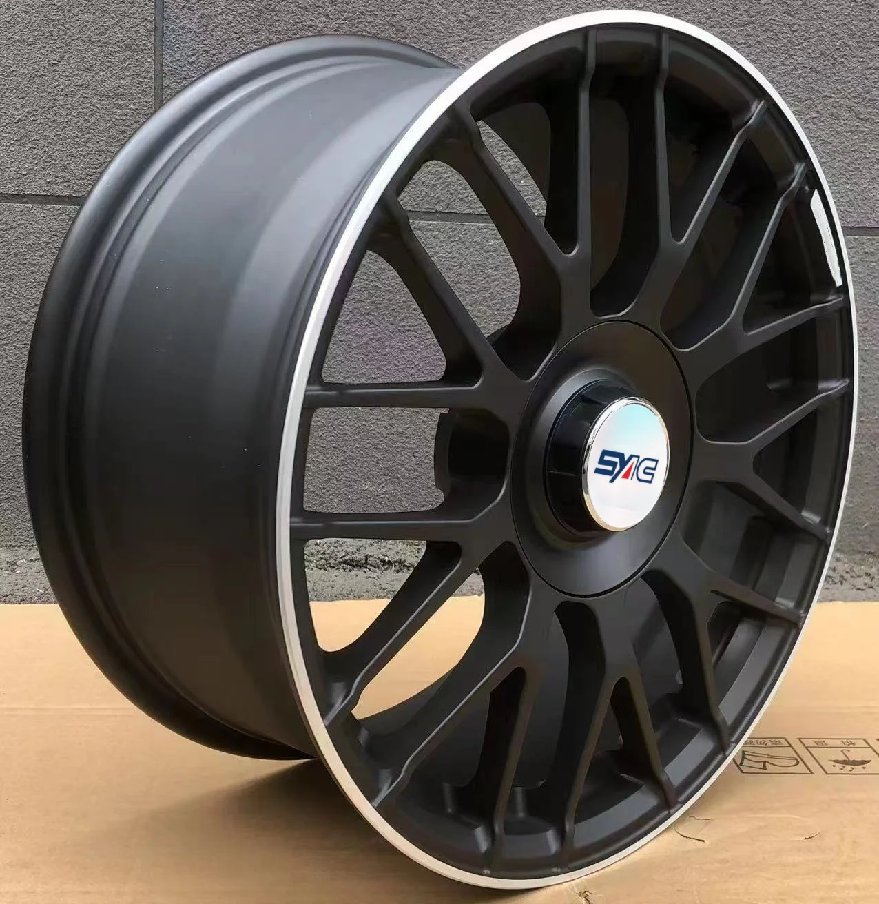 Customized One-piece Forged Wheels 17-22 Inch PCD5x112 Matte Black/black With Red Ring 6061-T6 Aluminum Alloy Wheels For AMG