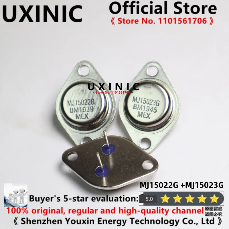 UXINIC 100% New Imported Original  MJ15022G MJ15023G MJ15022 MJ15023 Gold Sealed High Power Triode 16A 250V 250W