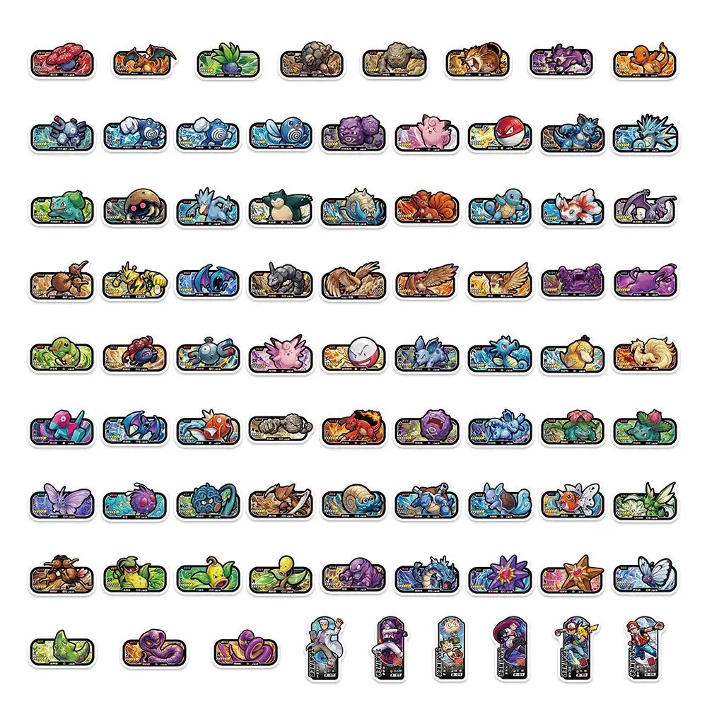 80 Stück Anime Pokemon Cartoon-Aufkleber Coole Pikachu-Dekorationsaufkleber Graffiti-Sticker DIY Spielzeug Belohnungssammlung Geschenk – Detail 12