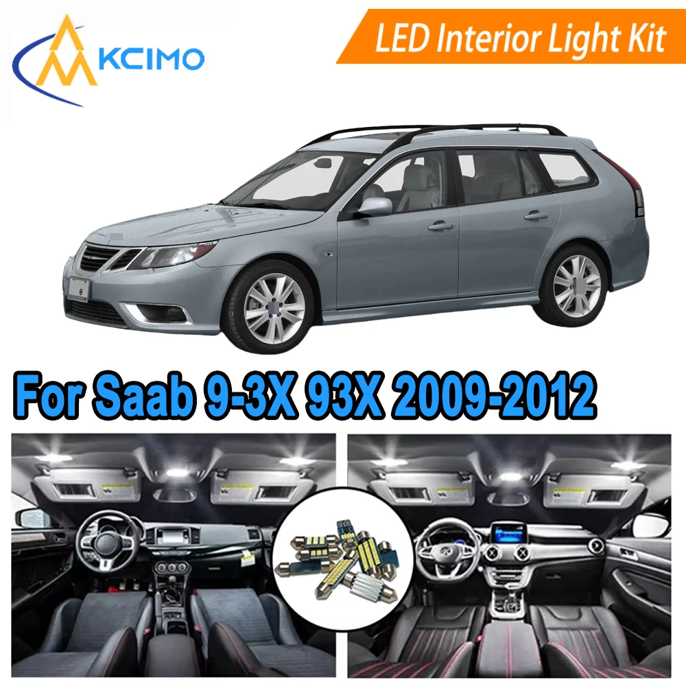 

High-Quality LED Interior Lights For Saab 9-3X 93X (2009-2012) Models (White/ Blue) Reading Lamp Bulbs Lighting