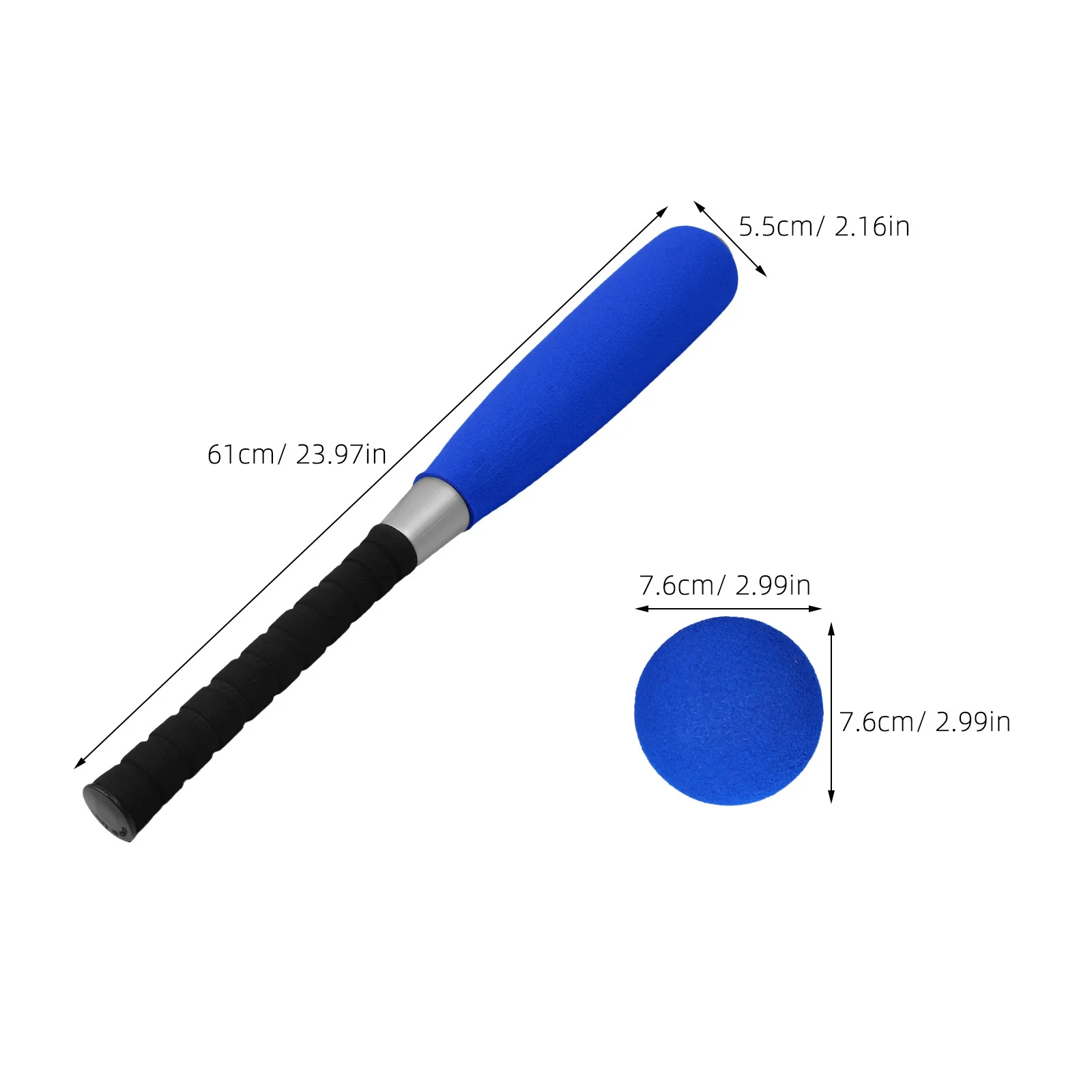 مجموعة واحدة من مضرب البيسبول ومجموعة الكرة خفيفة الوزن وآمنة لمعدات ممارسة البيسبول الرياضية الداخلية في الهواء الطلق