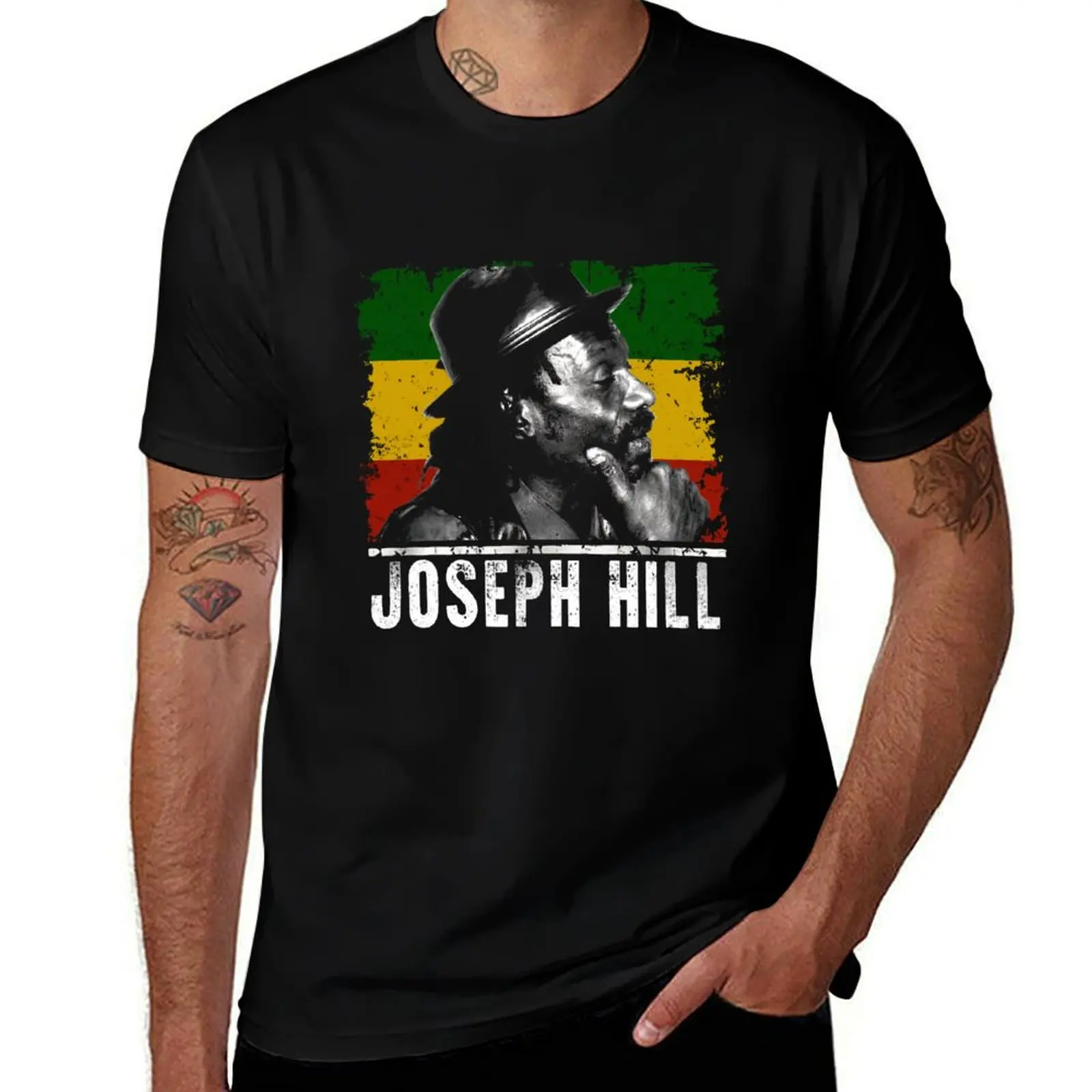 

Graphic Joseph Hill Funny Reggae Singer T-Shirt Work Wear Short Sleeve T-Shirt