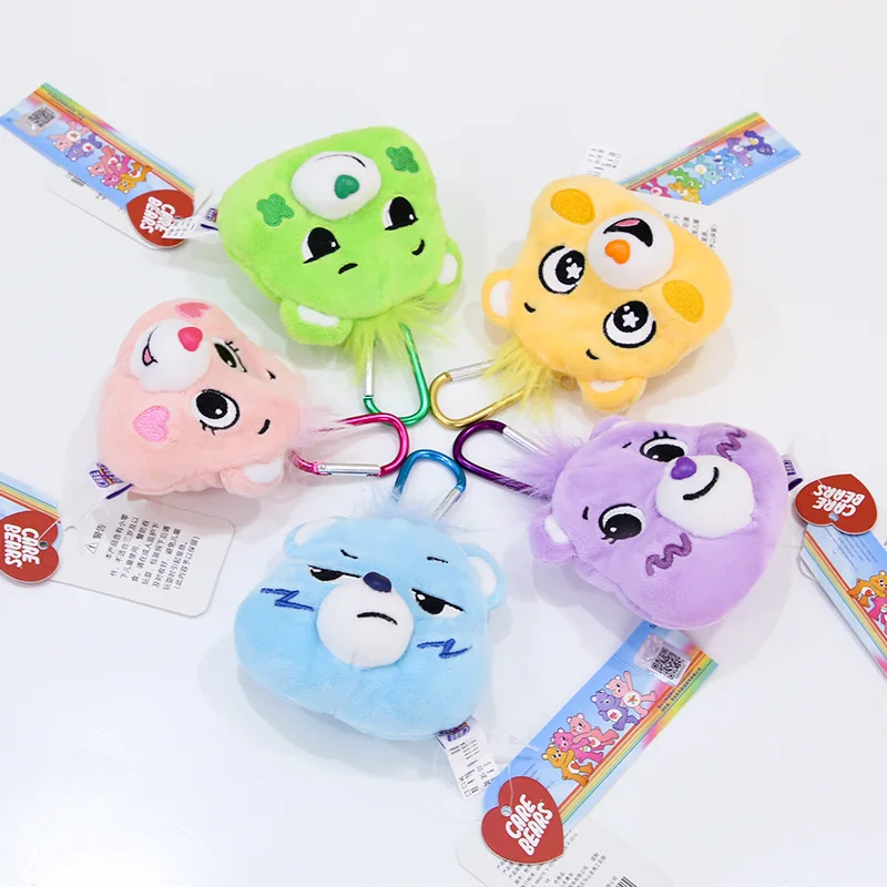 

Kawaii Rainbow Bear Coin Purse Keychain Anime Carebears Plush Pendant Cartoon Child Plush Wallet Cute Girl Backpack Pendant Gift