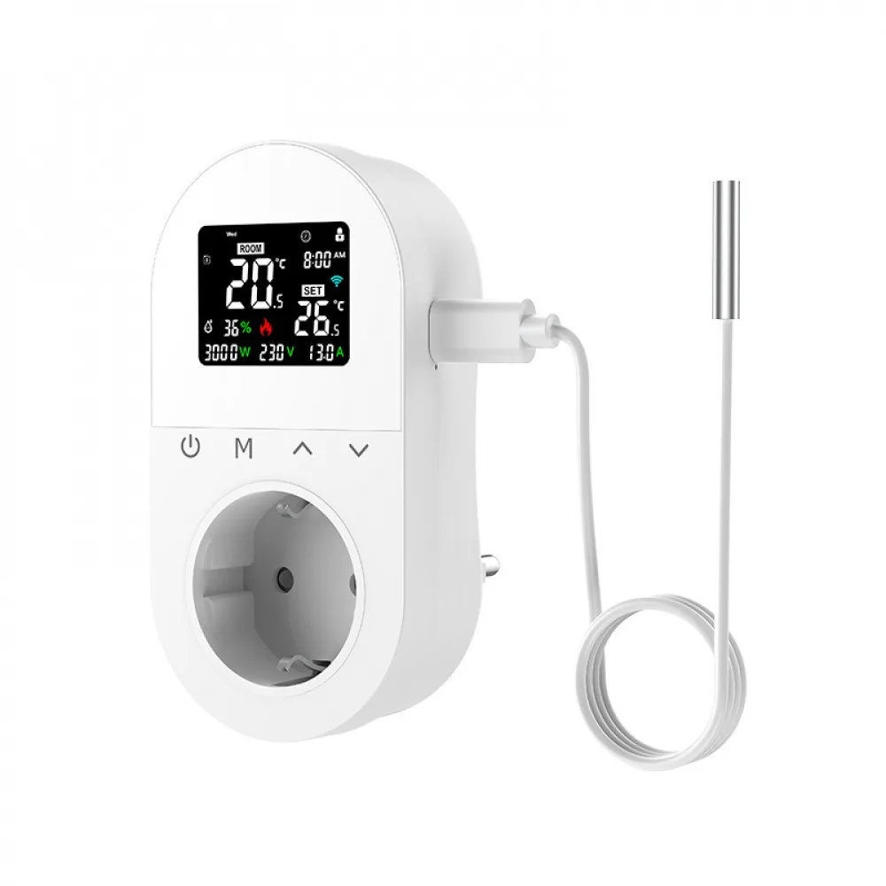 

Thermostat Socket Tuya Smart WiFi Digital 16A Temperature Controller with Sensor Timer Function Voice Control Alexa Google Home