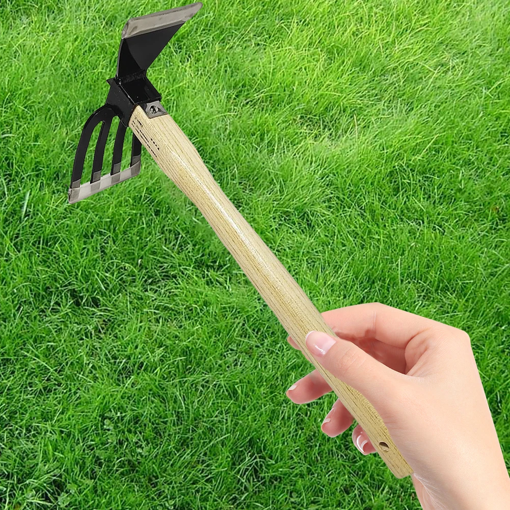 5-Claw Rake with Wooden Handle Garden Hand Rake Tool Mini Hoe and Cultivator Garden Hand Hoe & Tiller Agricultural Garden Tools