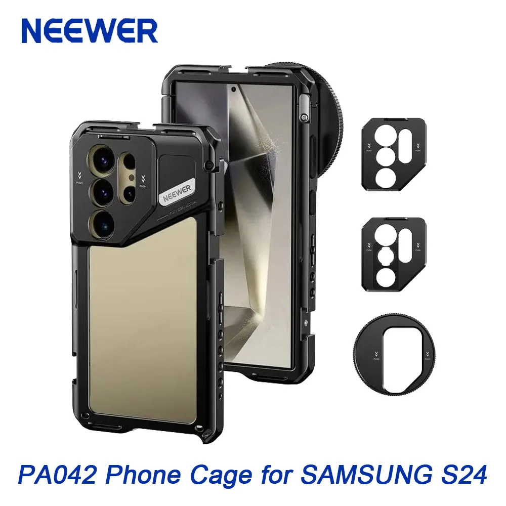 

NEEWER PA042 Smartphone Cage for SAMSUNG S24 Ultra a Protective Versatile Stabilizer PA045S Quick Remove Handle