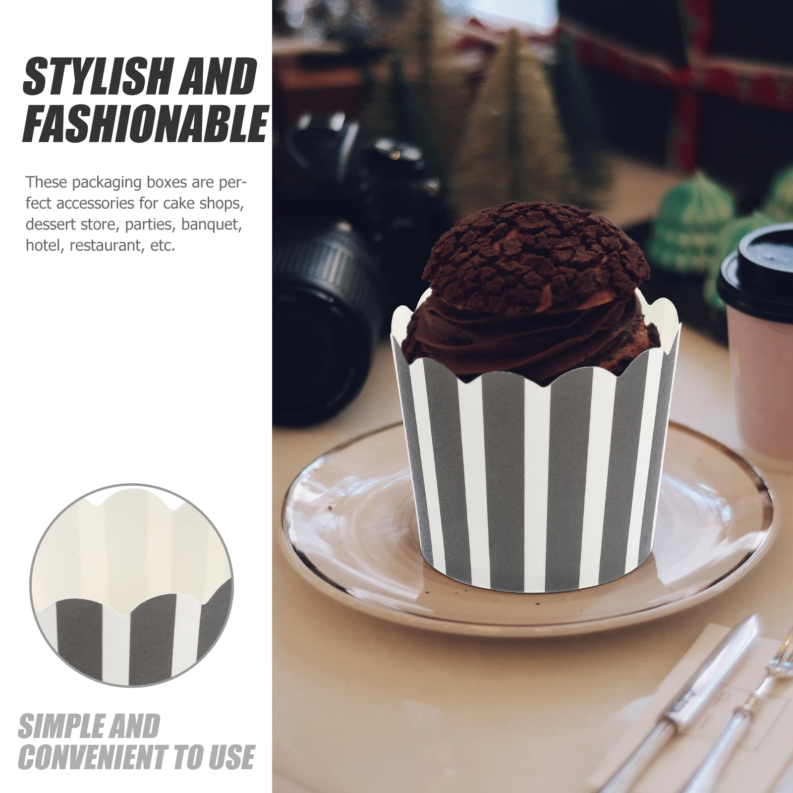 

100pcs Cake Paper Cups Mini Muffin Cups Heat Resistant Baking Supplies Dessert Boxes For Home Use Kitchen Bar Items