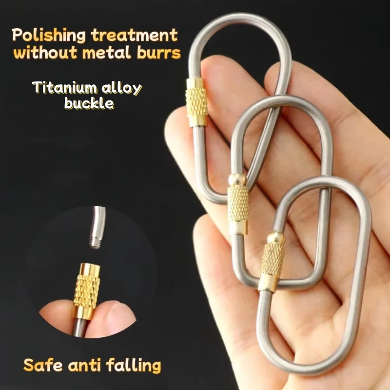 Titanium Alloy Keychain Creative Personalized Car Chain Key Ring Ring Trendy Men's Simple Backpack Accessories
