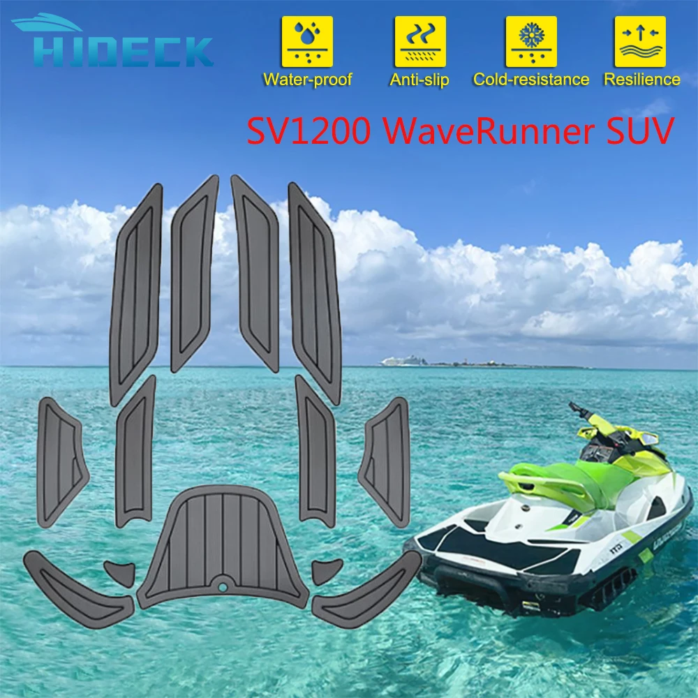 

Jet Ski mats EVA Faux Teak Decking Floor Non-Slip Marine Boat Customizable For Yamaha SV1200 WaveRunner SUV