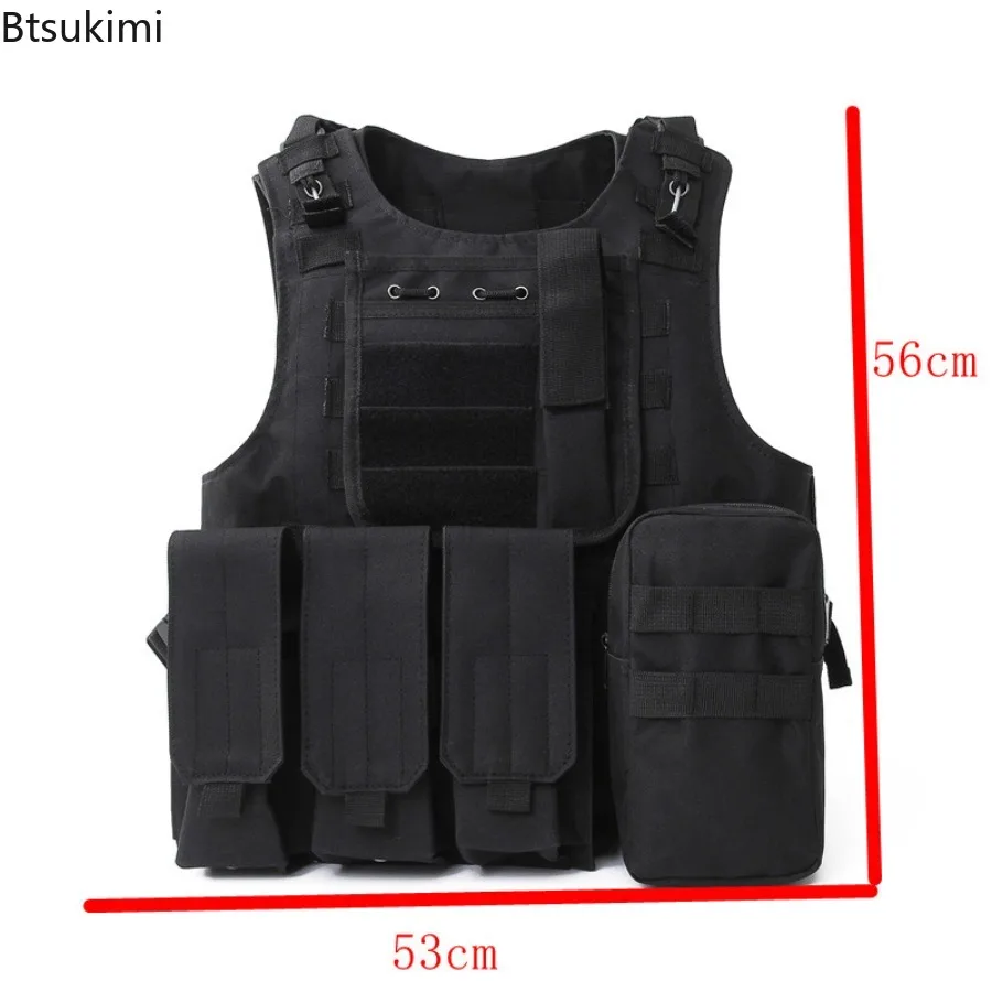 Men's Outdoors Amphibious Battle Tactical Vests Plate Carrier with Molle Attachment Package Fit Shooting Sports Hunting Vests