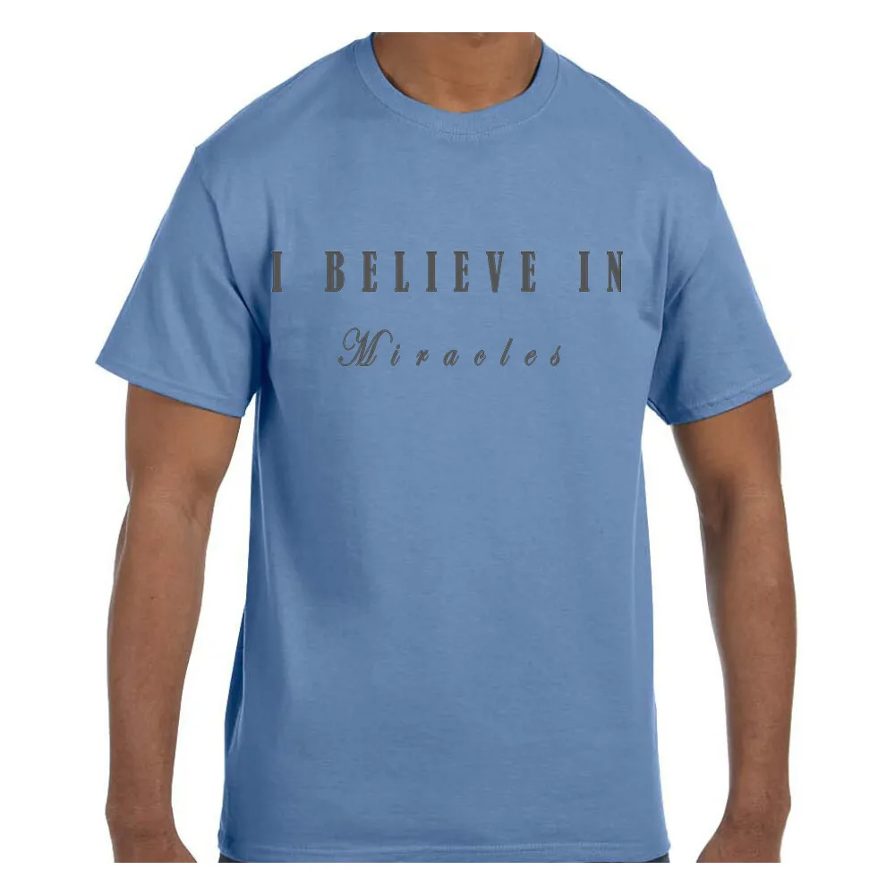 T-shirt religieux chrétien I Believe in Miracles Manches courtes ou longues