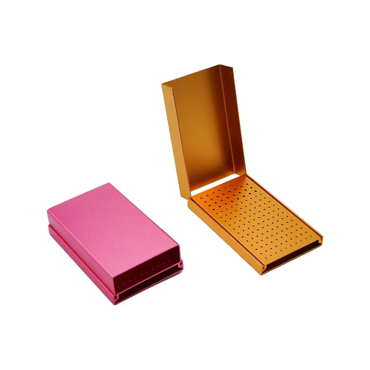 1PC Autoclavable 152-Hole Dental Bur Sterilization Box Aluminum FG RA Holder High Low Speed Organizer Efficient Storage Case