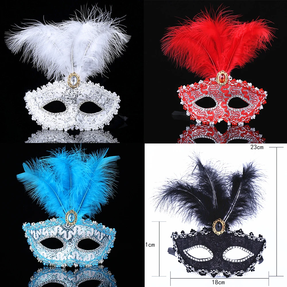 Itacazzo Decorative Props Women's Festival Party Vintage Feather Eye-Mask Sexy Masquerade Ball Mask