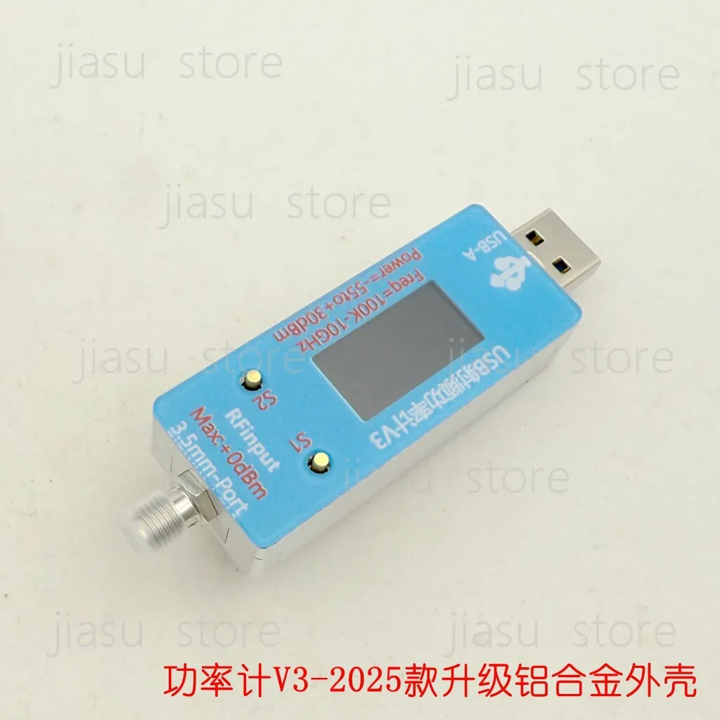 USB RF Power Meter V3 100kHz 10GHz, -55 to +30dBm, Aluminum Case EMI EMC Test Power Meter for Lab