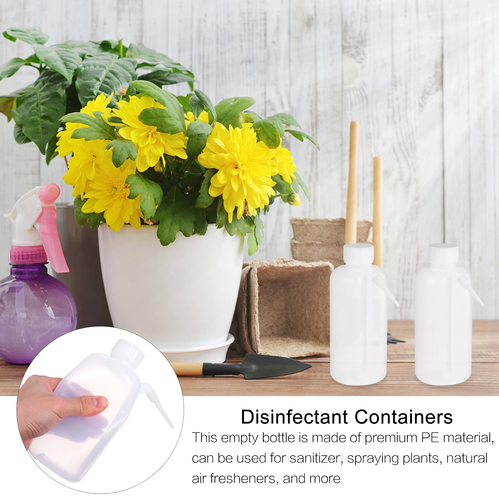 

5pcs Wash Bottles Empty Holders Alcohol Spray Plastic PE Thickened Resistant Heat Squeeze for Salon Home
