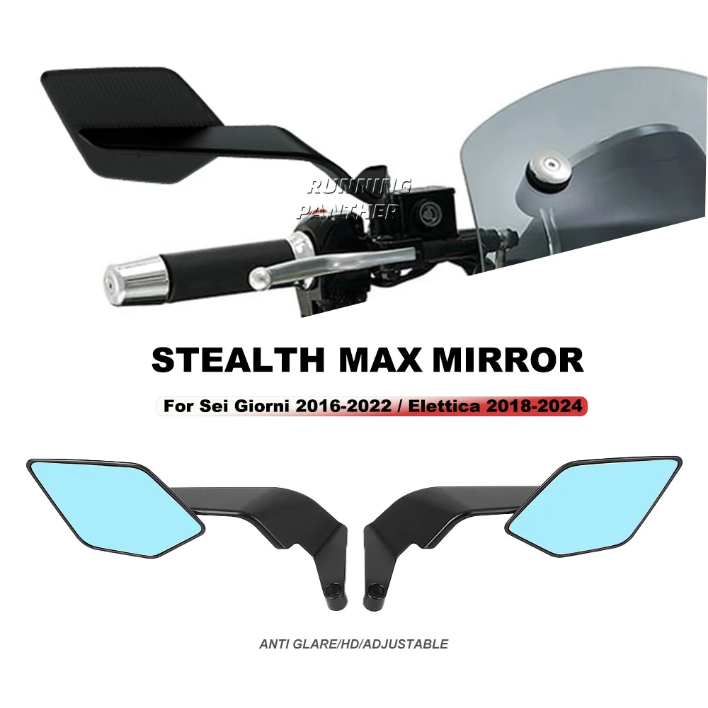 

Подходит для Vespa Sei Giorni 2016-2022 Elettica 2018-2024 аксессуары для мотоциклов Stealth Max зеркала спортивные комплекты зеркал с крылышками