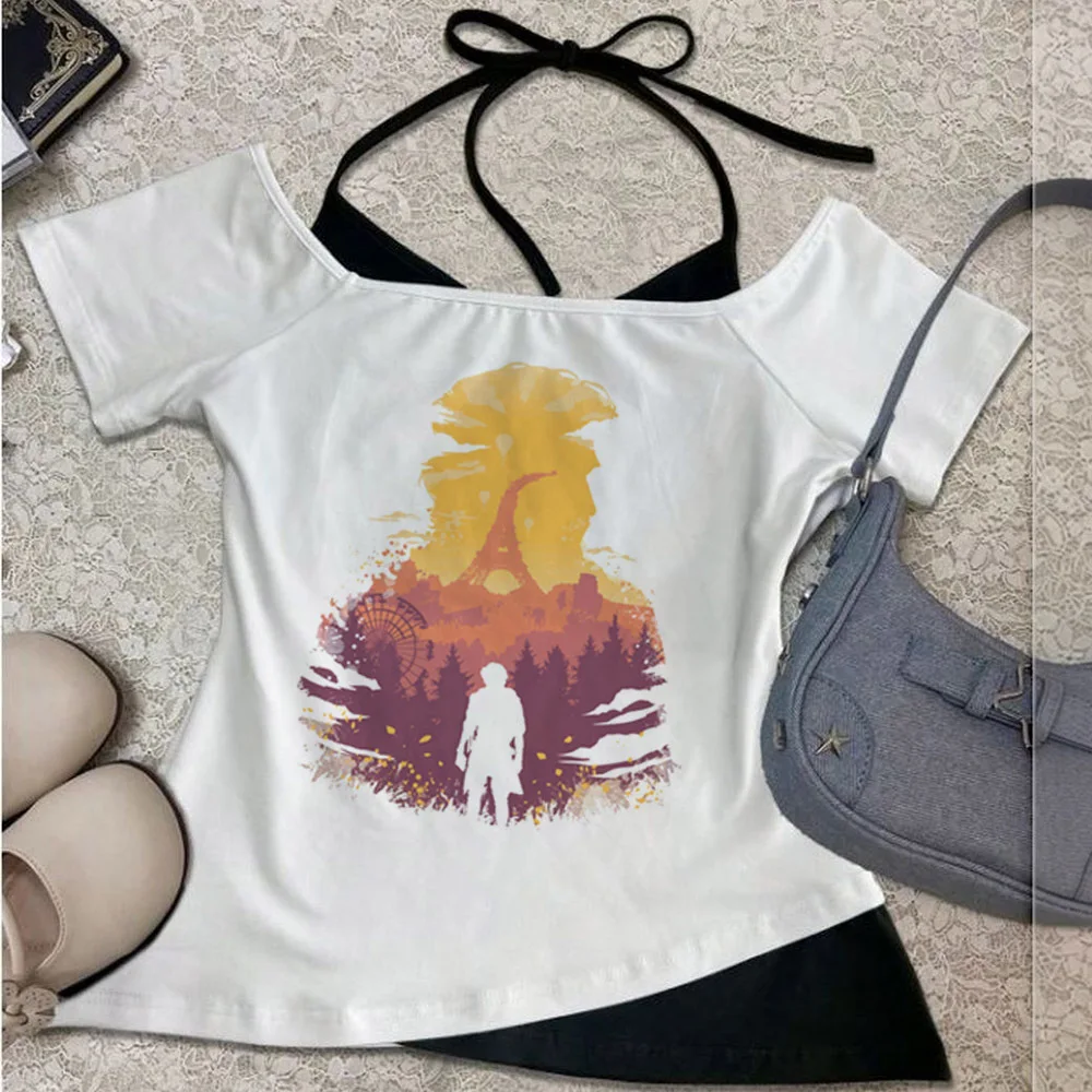 Expedition 33 crop top women manga cute emo party t shirt clearance sales grunge emo anime