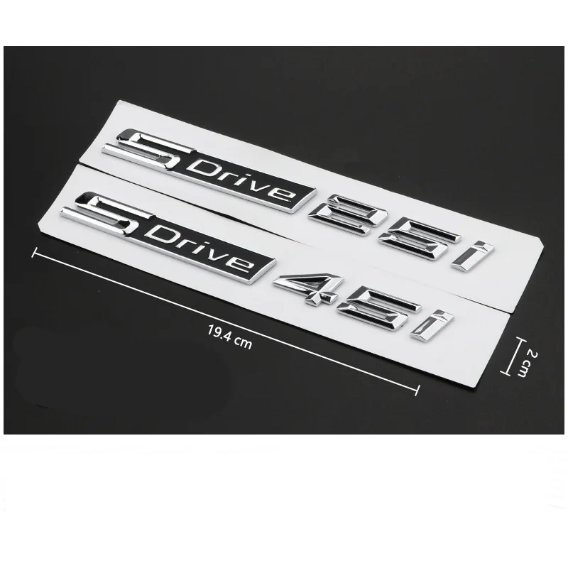 Car 3D ABS SDrive 20i 25i 28i 30i 35i 40i 48i 50i Logo Fender Body Trunk Badge Emblem Decals Sticker For X1 X3 X5 Z4 E48 F48