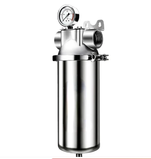 Whole House Stainless Steel 304 Manual Inline Water Pre-Filter 1 Inch Flushing Function 8000LPH 40 Micron Household