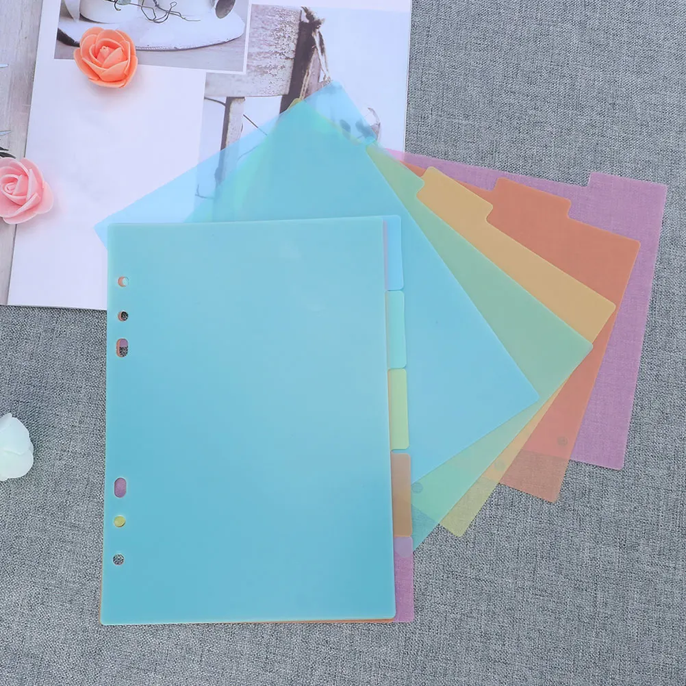 

3 set 3 Sets Color Classification Divider Tabs Binder Dividers Bulk Plastic Notebook Index Pages Notepad Tabs for Files Planner