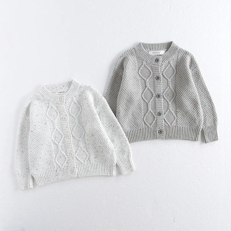 

Children's Clothing 2024 Autumn New Knitted Cardigans Jacket Boys Loose Sweater Girls' Korean Version Casual Outwear