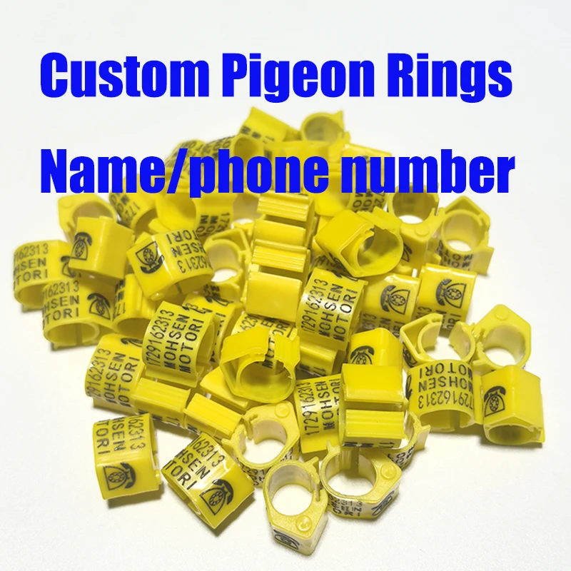 

Изготовленные на заказ ленты для ног голуби 8 мм — 100 шт. по индивидуальному заказу с вашим именем и номером телефона для гоночных голубей