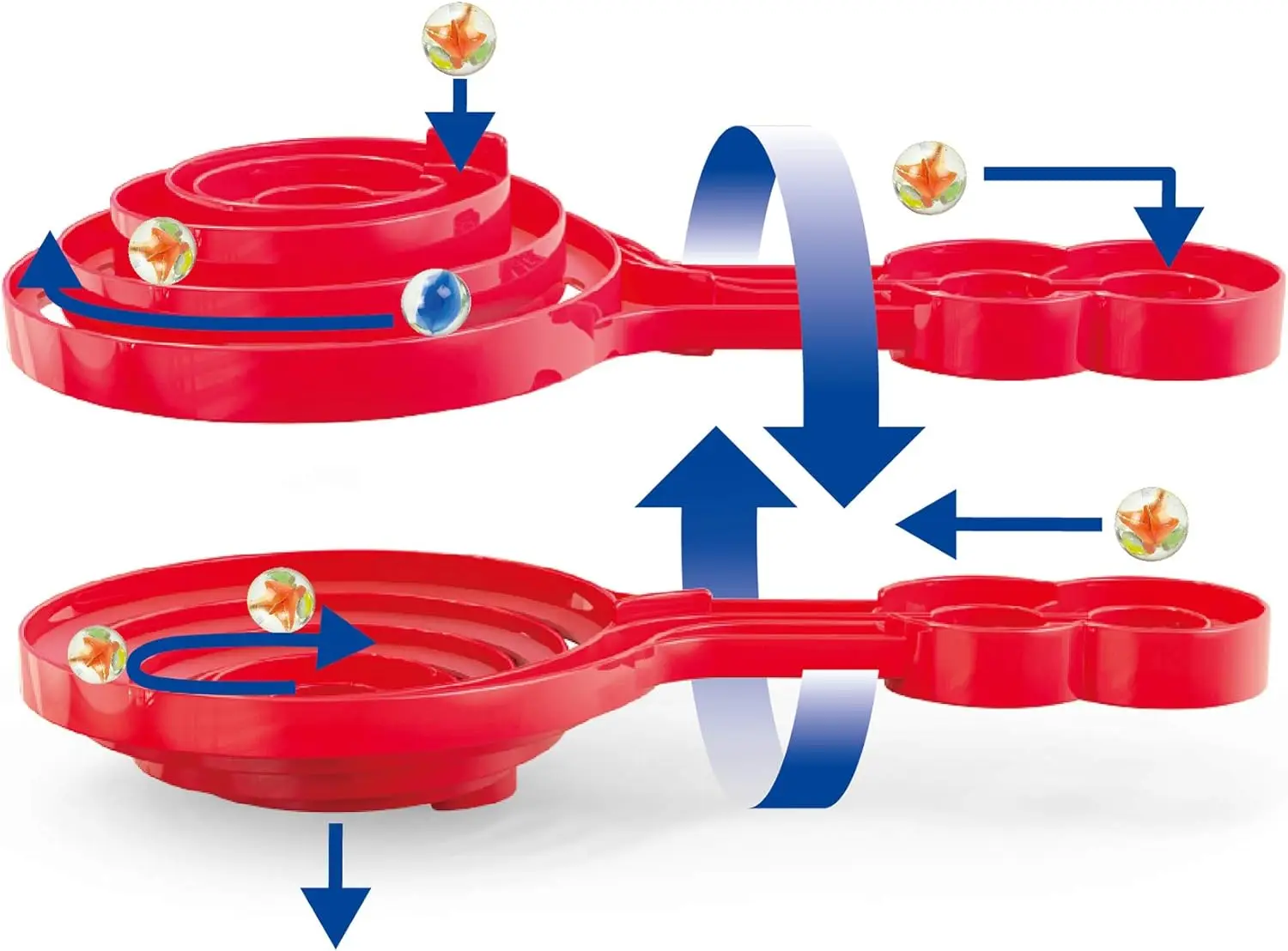 Wooden Quadrilla Super Spirals Marble Run STEM Toy for Kids 4+ Years