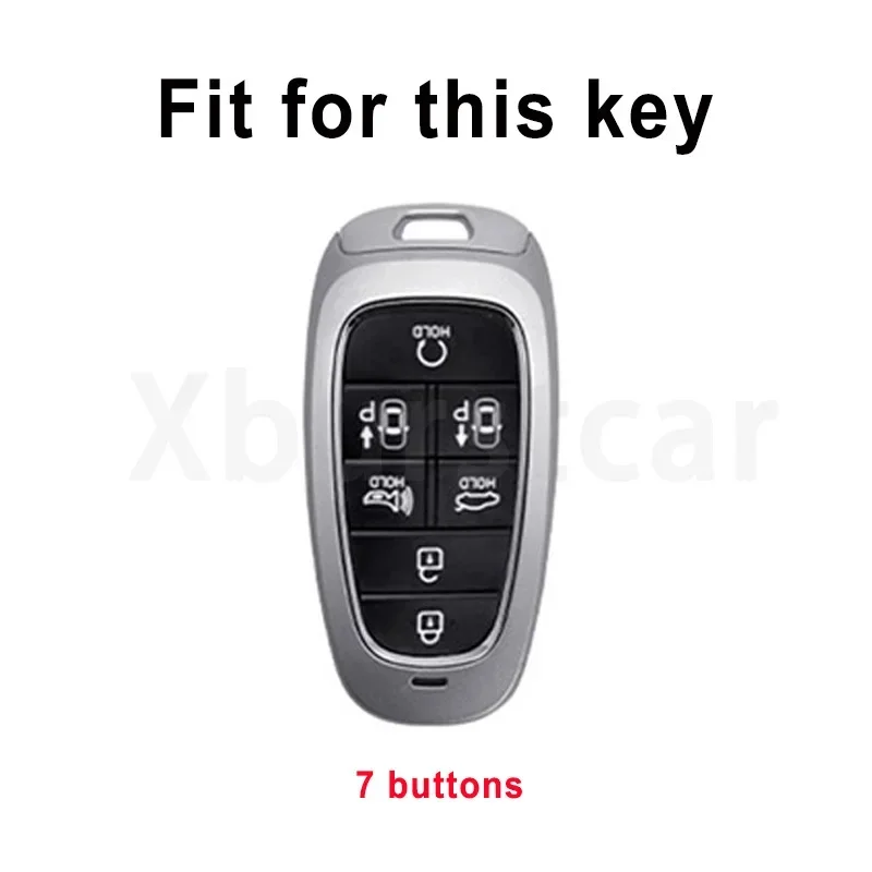 7 Buttons TPU Auto Car Key Shell Fob Case Cover Bag for Hyundai Sonata Nexo DN8 Santa Fe TM Tucson NX4 Staria Loniq 2020 2021