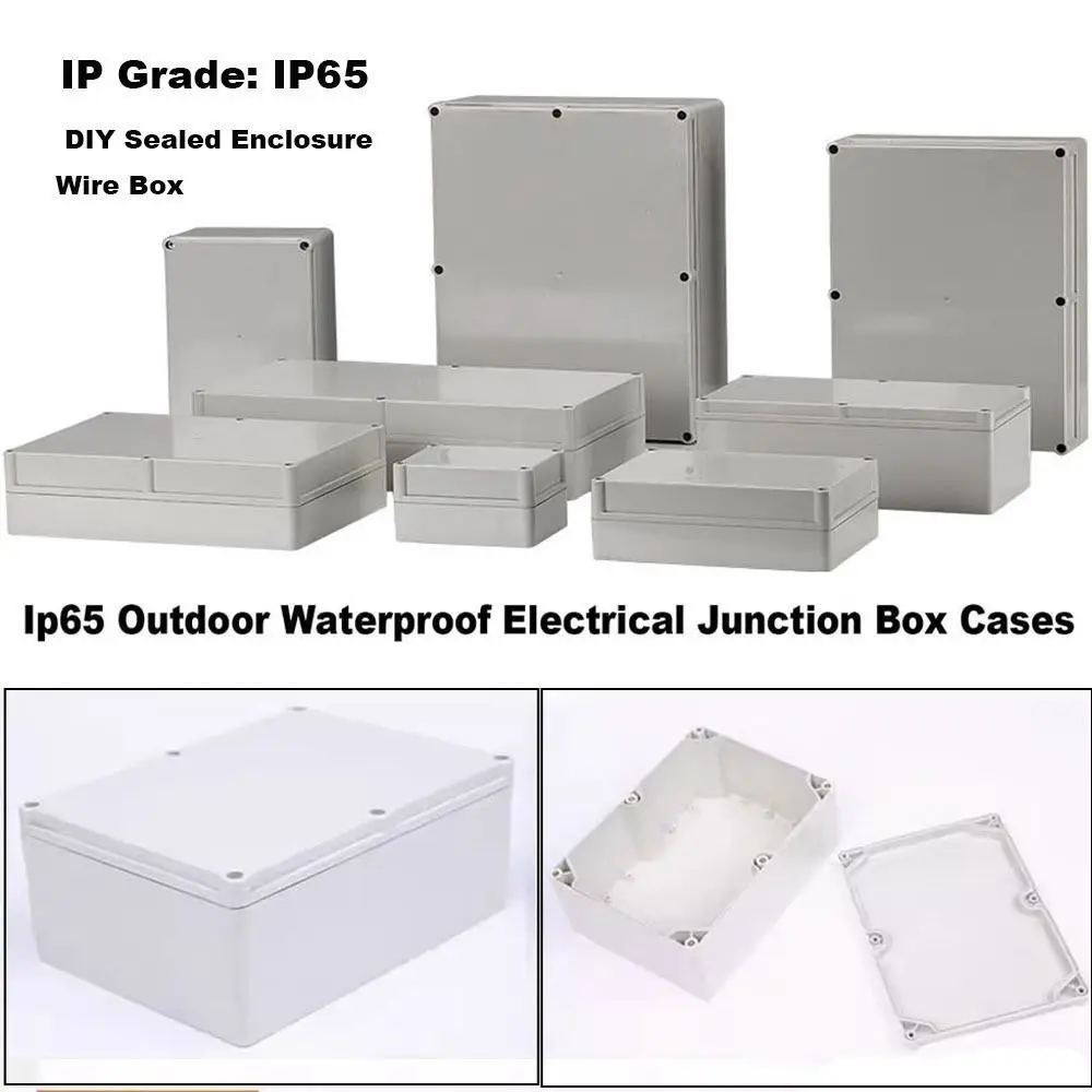 

New Ip65 Outdoor Project Box Plastic ABS Waterproof Cable Custom Cases 10 Styles DIY Sealed Enclosure Wire Box