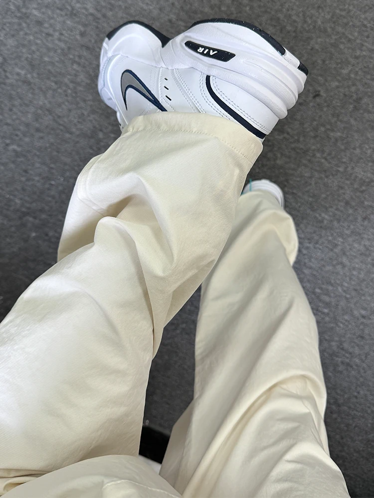 

Мужские летние тонкие брюки из ледяного шелка в американском стиле, повседневные брюки для десантника, дышащие прямые брюки