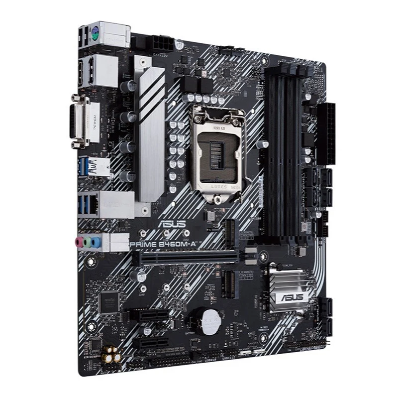 เมนบอร์ด ASUS ไพรม์ B460M-A LGA1200รองรับส่วนหัว Aura SYNC RGB M.2คู่ DDR4 2933MHz