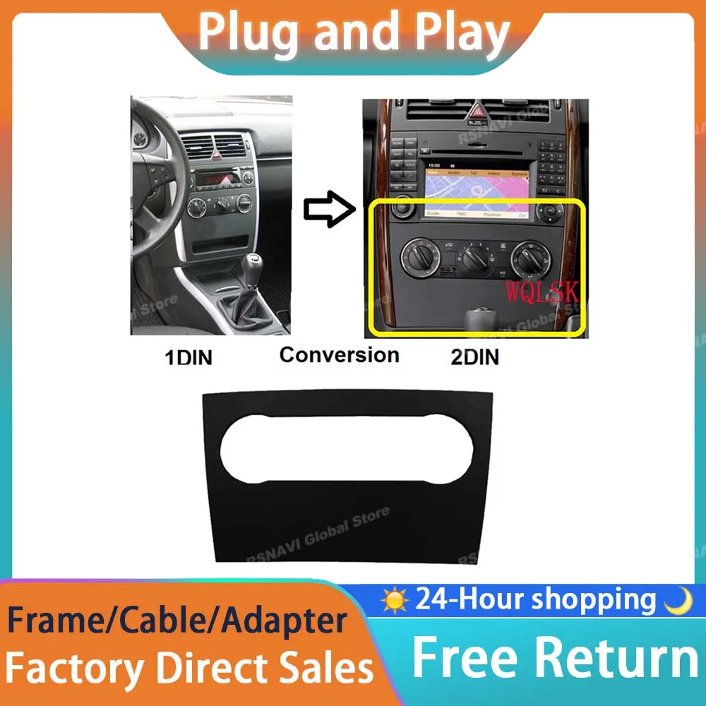 RSNAVI Car Fascia per MERCEDES BENZ classe B (W245) 2005-2011 Dash Kit installa Facia Panel Console cornice adattatore piastra Trim Cover