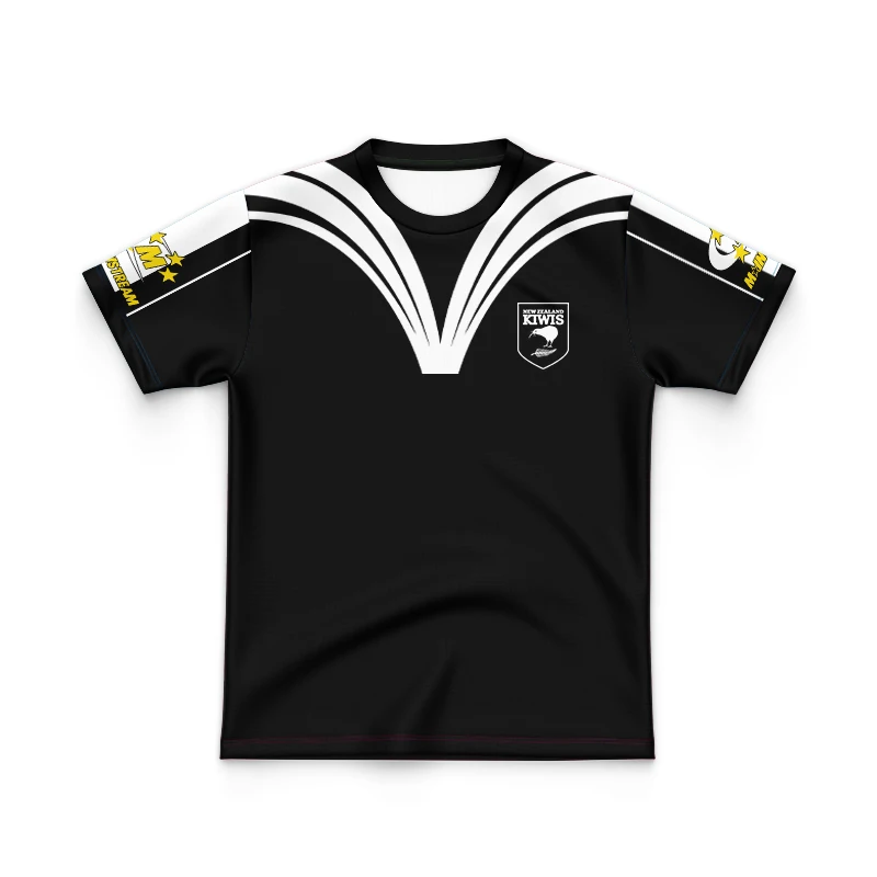 KIDS Dynasty 2024 kiwis rugby league mens muka training(Custom name and number )