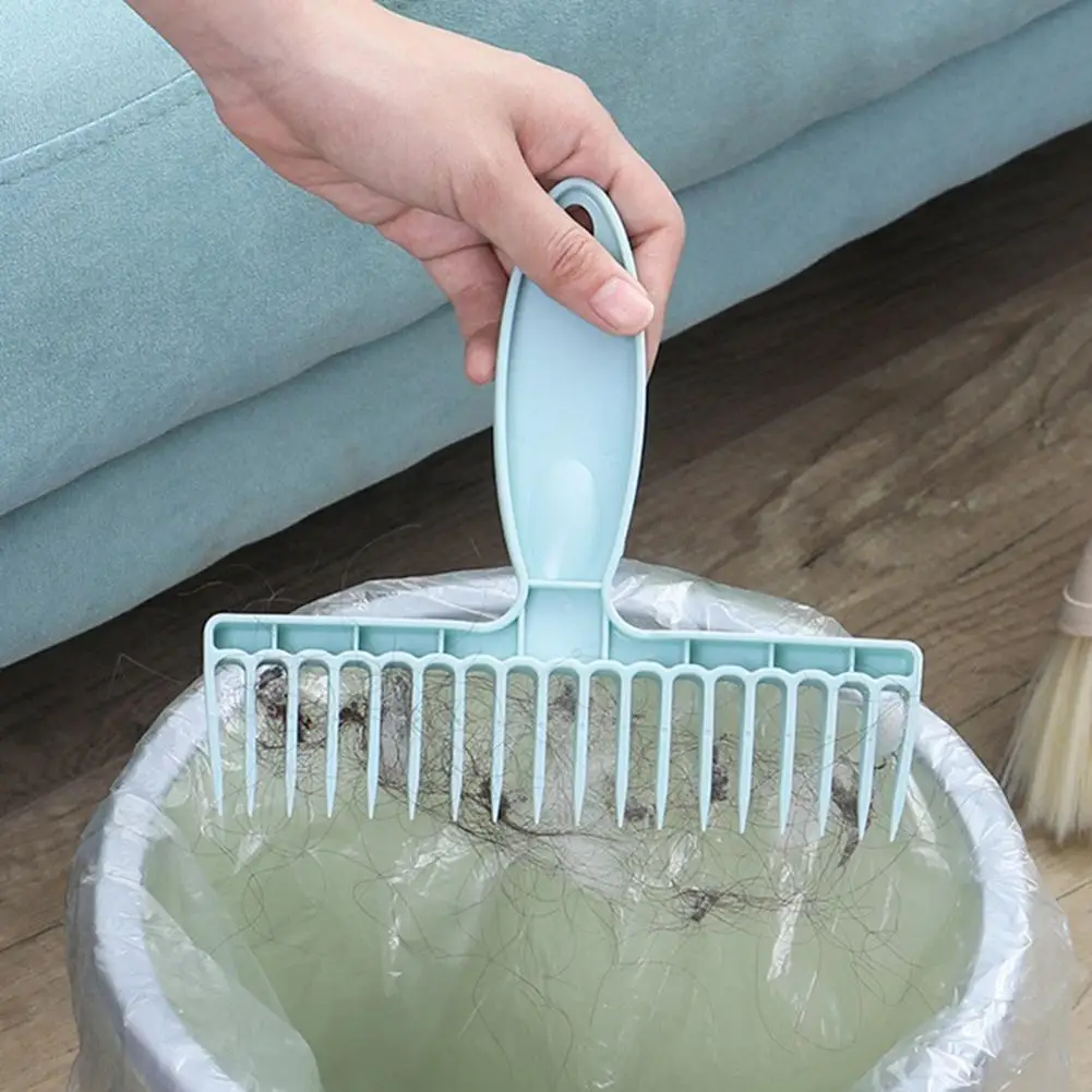 Hair Comb Household Broom Hair Removal Comb Ergonomic Handle Cleaning Brush Dusting Tool with Hanging Hole for Easy Storage