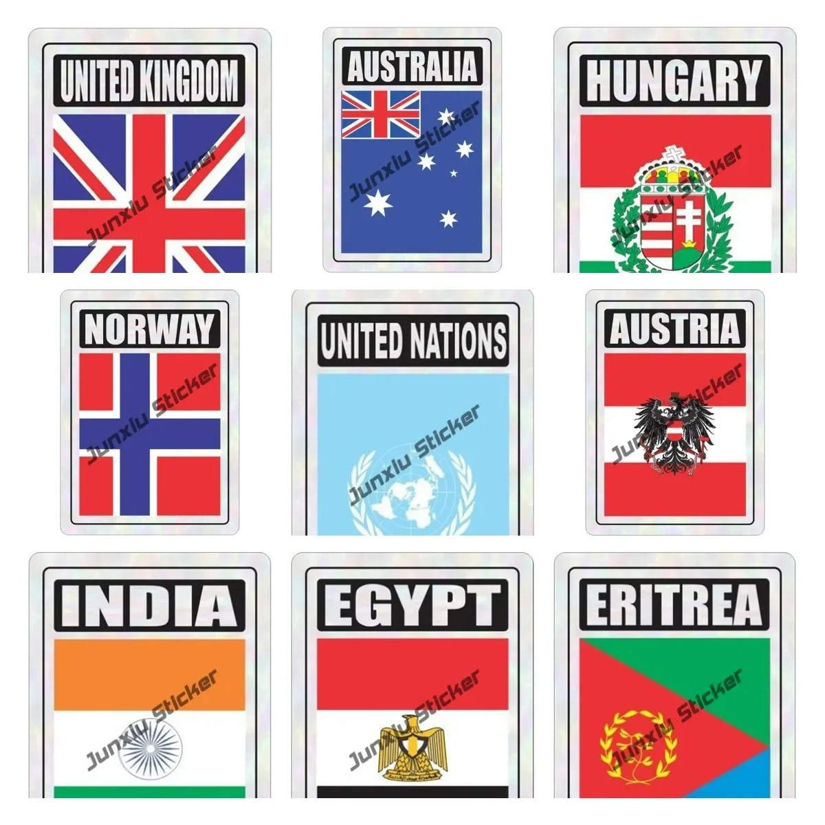 

PVC Stickers Australia Austria Hungry Norway Guam National Flag Car Decals High Quality Sticker National Flag Car Assessoires