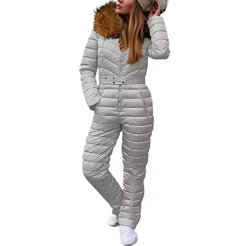 STLF في الهواء الطلق البخاخ معزول قطعة واحدة الدعاوى التزلج مقاوم للماء تنفس امرأة بذلة موضة على الجليد التزلج الدعاوى