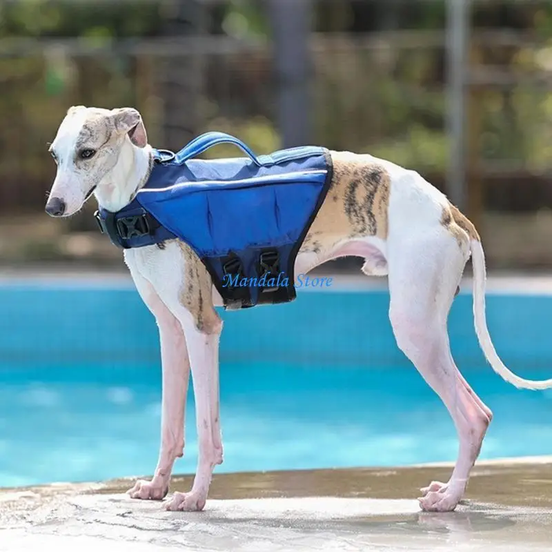 

U2JC Pet Life Preserver Swimsuit Dog Life Vest Adjustable Belt Flotation Vest
