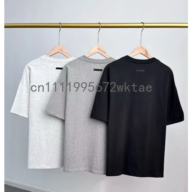 2025 Classic Men's Short Sleeve Set Luxury Design Silicone Letter Round Neck T-shirt High Street Couple Loose Cotton Shorts Suit view 3