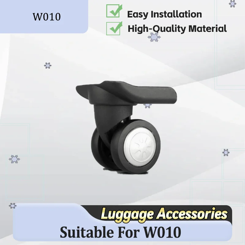 For W010 Silent Luggage Swivel Wheels Durable Replacement Casters Fit Most Suitcases Anti-Scratch Repair Parts