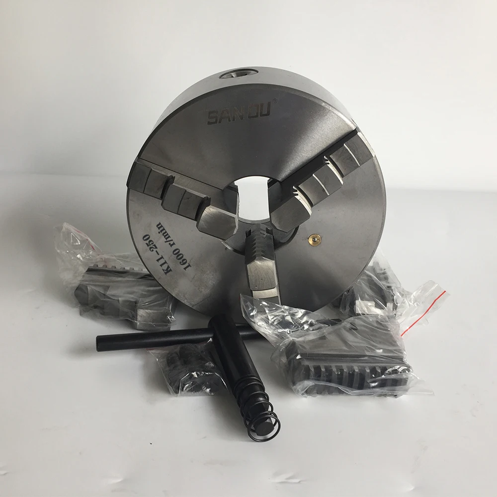 SANOU Chuck 250mm Precision 3 Jaw Self-Centering Chuck K11-250 Metal Lathe Chuck