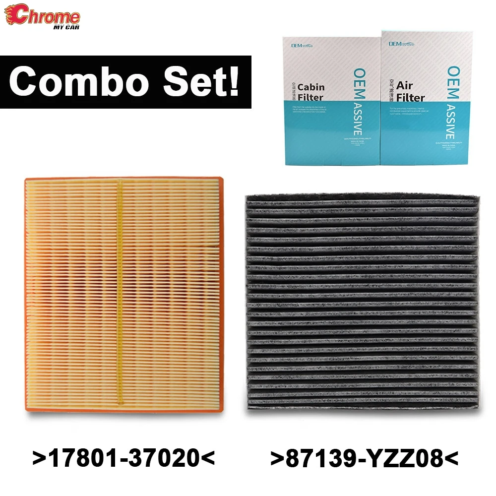 Combo Set Engine + Cabin Pollen Air Filter For Toyota Prius V Lexus CT200H NX300H 1.8L 2010 2011 2012 2013 2014 2015 2016 2017