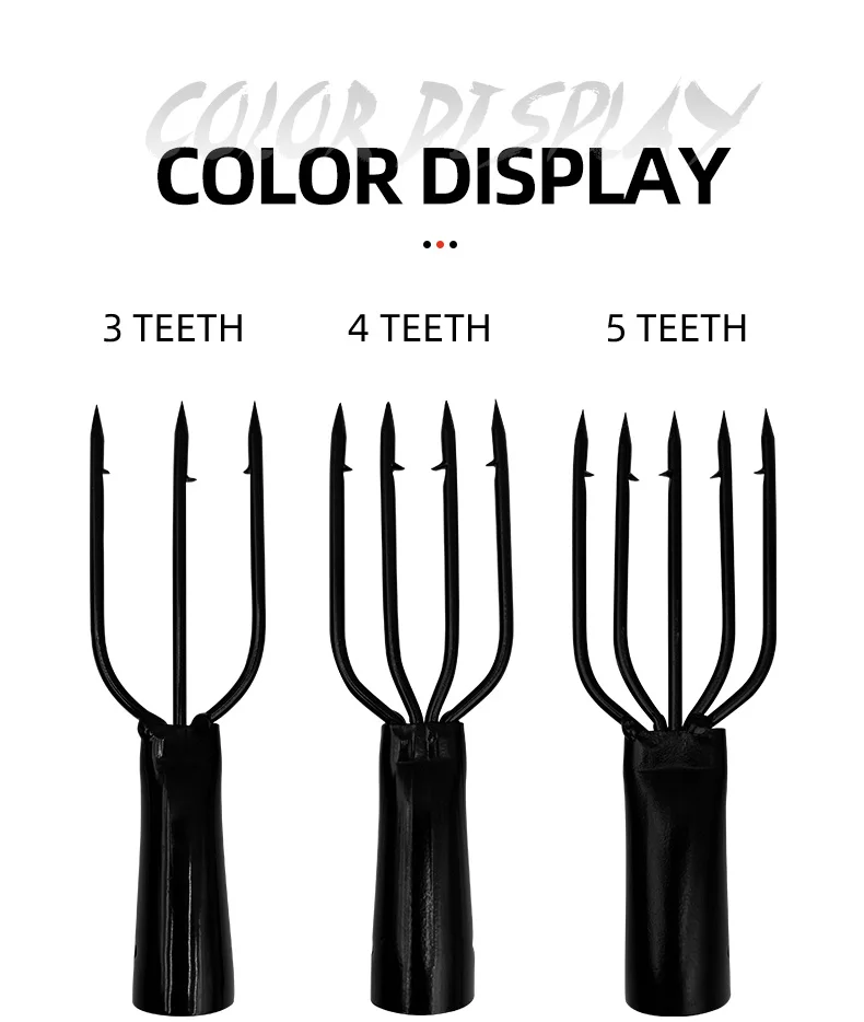 ShareShark Fischspeer Gig 3 4 5 Zinken Froschspeer Angelgabel Harpune Spitze Stacheldraht Angelspeer Gaff Gabel – Detail 7