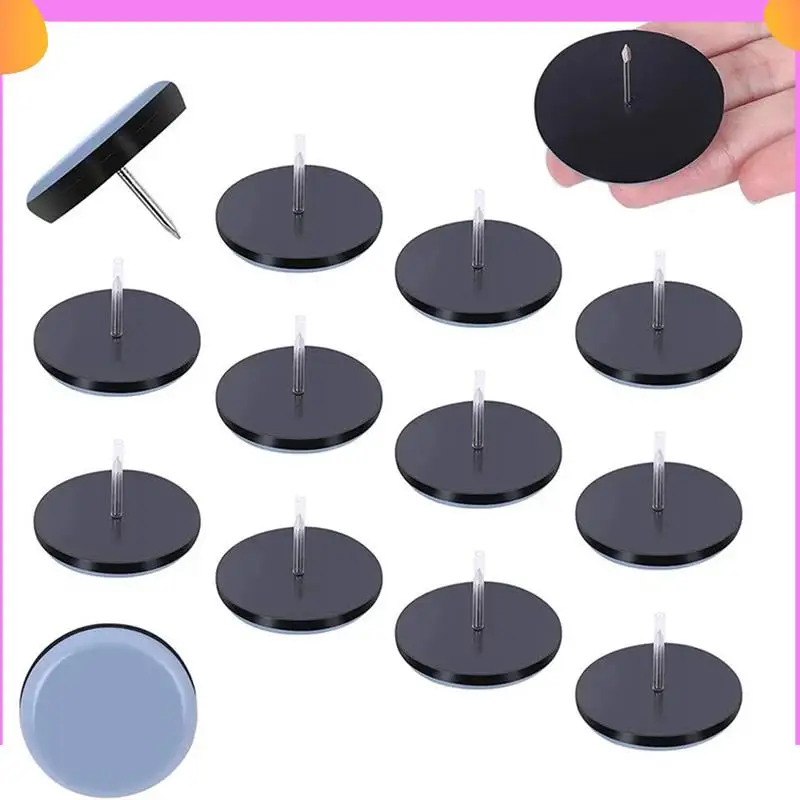 

A23P 40 Pcs Furniture Slider Pads With Nail Feet Furniture Moving Gliders Mover Floor Protector 22Mm