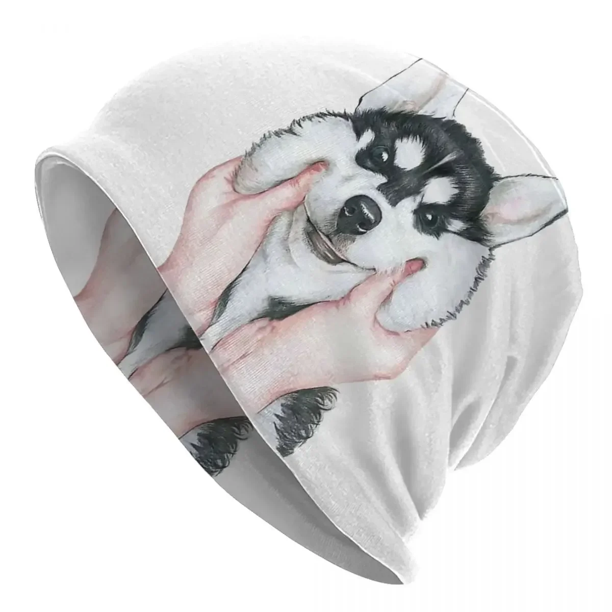 Cappelli per cofano per cani Husky Cappelli per maglieria Berretti casual per esterni Skullies Cappelli Berretto caldo a doppio uso da donna da uomo