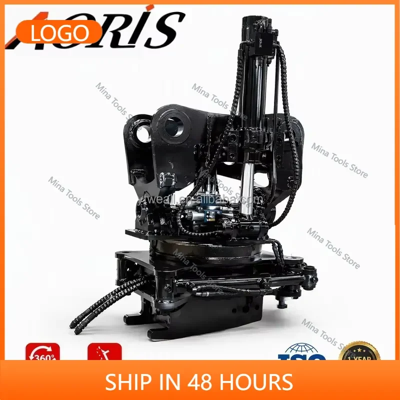 AORIS 360 Degree Continuous Hydraulic Wrist Excavator Tiltrotator for EC140 / ECR145 Excavator