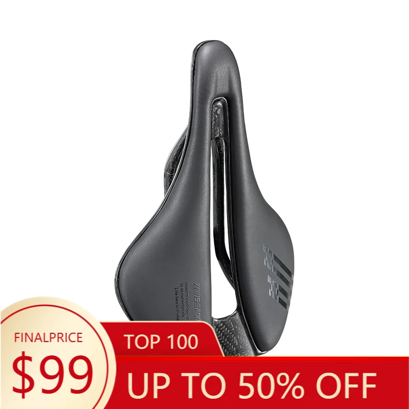 

ZEIUS Carbon Fiber Seat Cushion 2025 New Road Seat Cushion ultra Light Seat Bag Saddle Hollow Breathable Short Nose