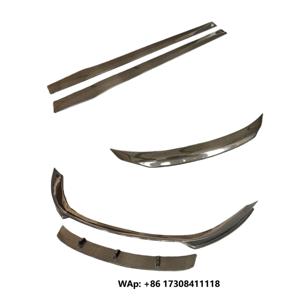 For 15-17 California Modified Carbon Fiber Front Bumper Edge Side Skirt Rear Diffuser Rear Spoiler Wing Body Kit